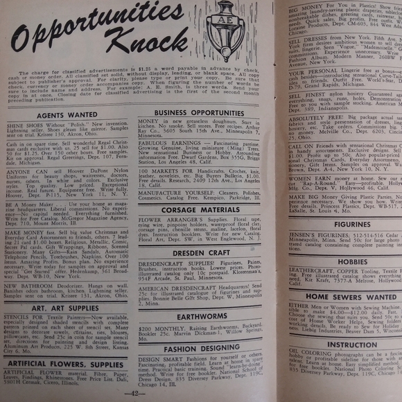 Vintage The Workbasket Magazine 1951 Patterns Recipes Ephemera Craft Crafting - Picture 9 of 11